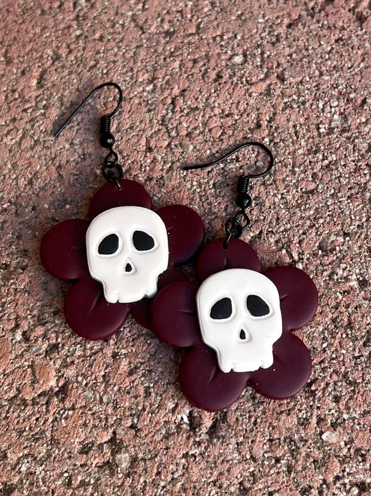 Skull Flower Dangles