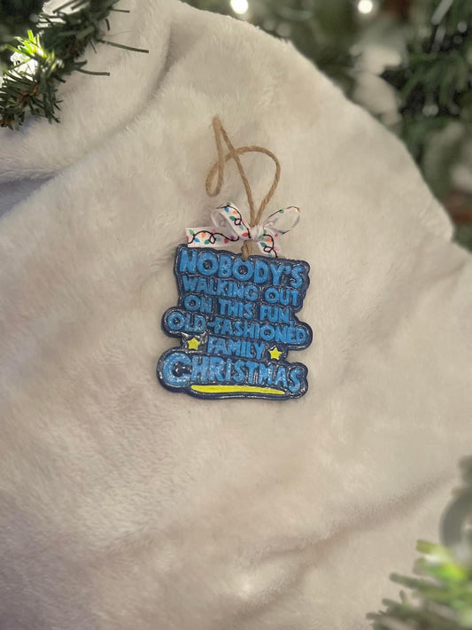 Old fashioned family Christmas ornament