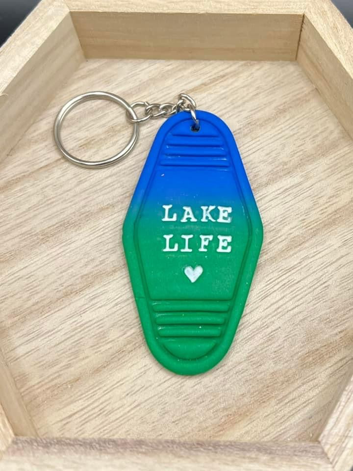 Lake Life Motel Keychain