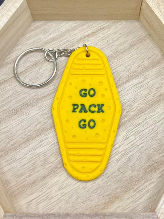 Go Pack Go Motel Keychain