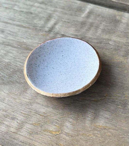 Granite and Gold Clay Trinket Dish