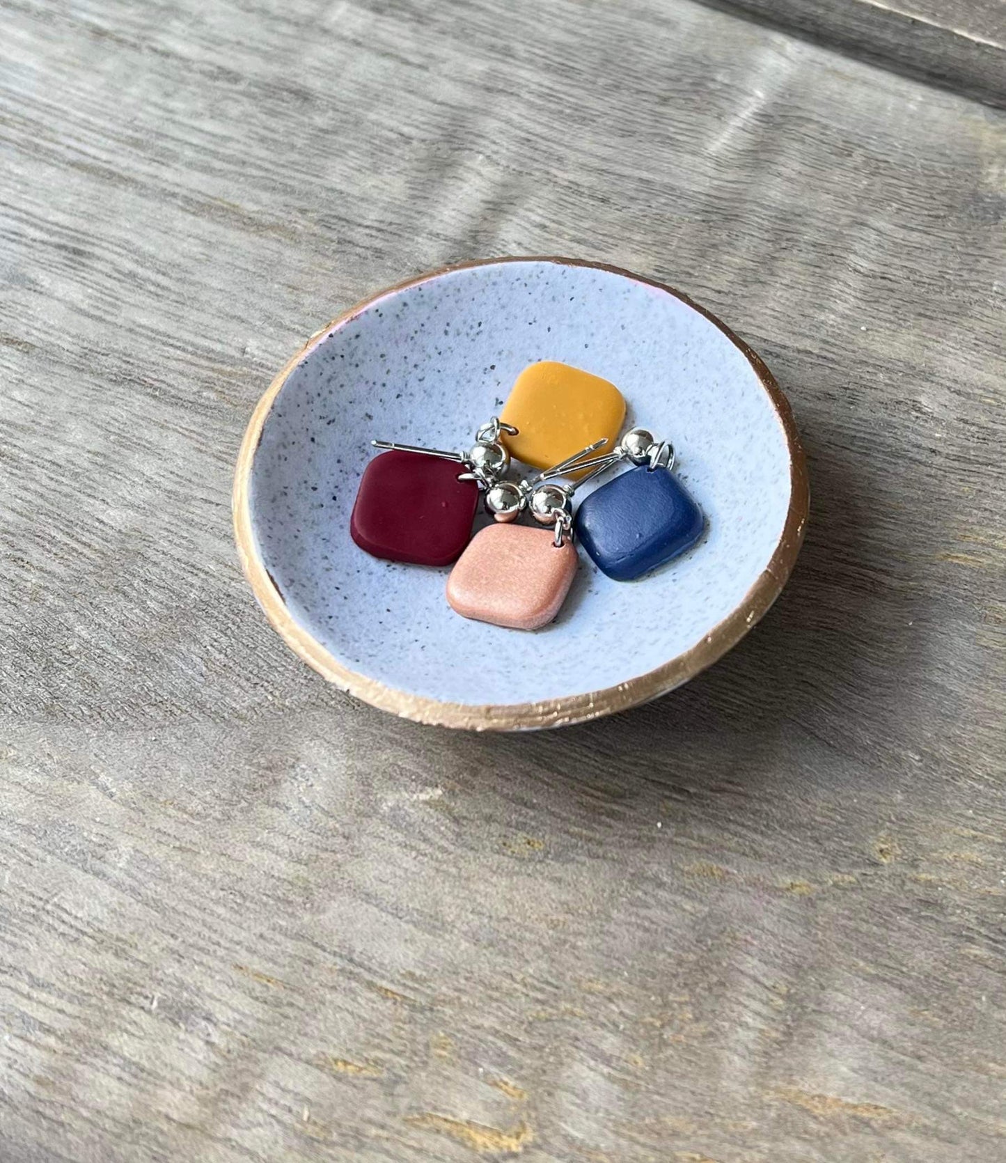 Granite and Gold Clay Trinket Dish