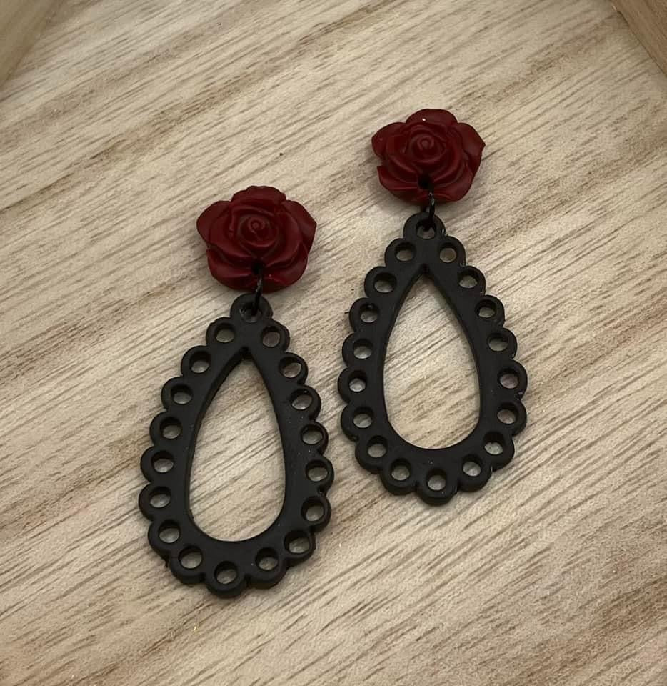 Lacey Rose Black Dangles