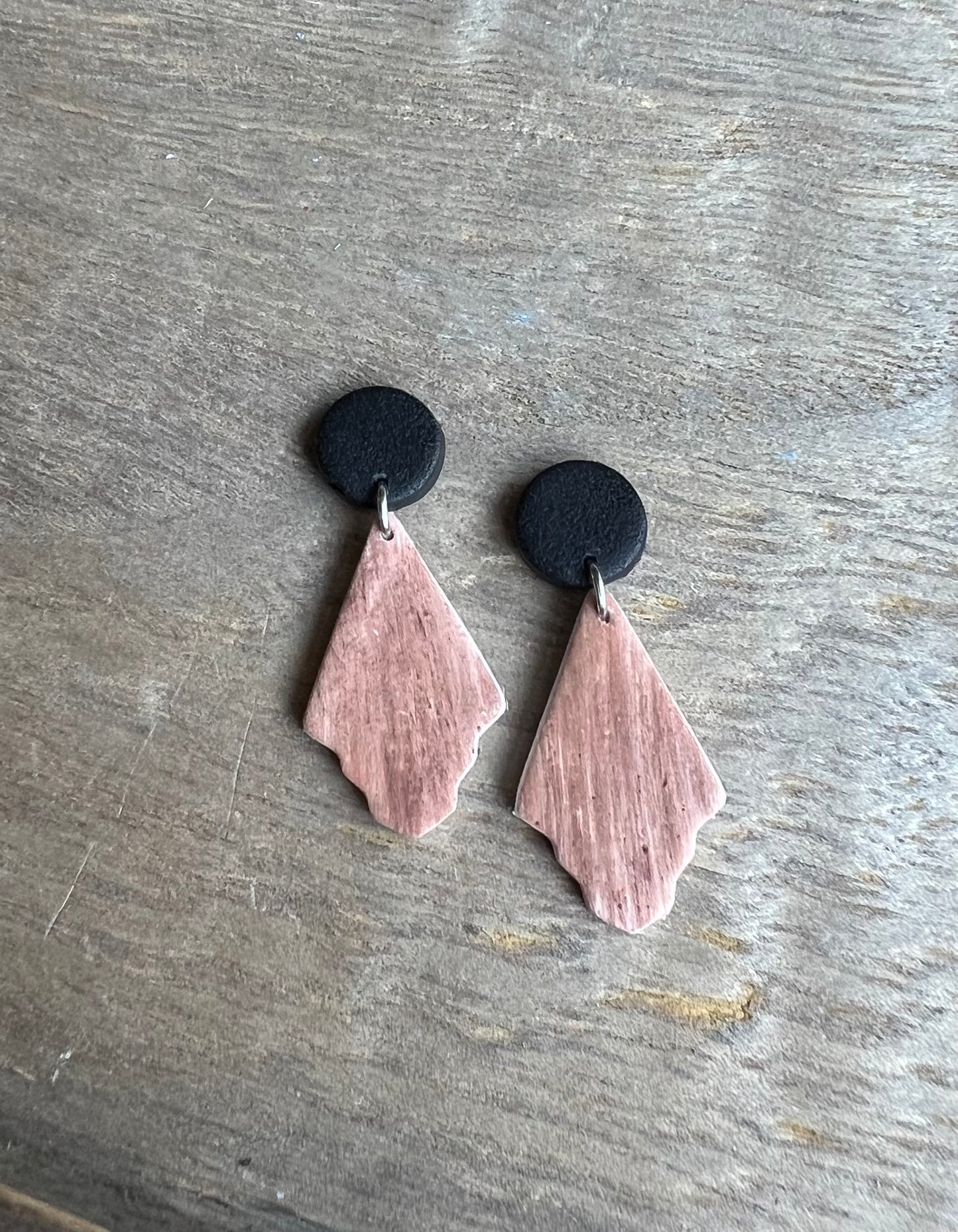 Faux Wood Dangles